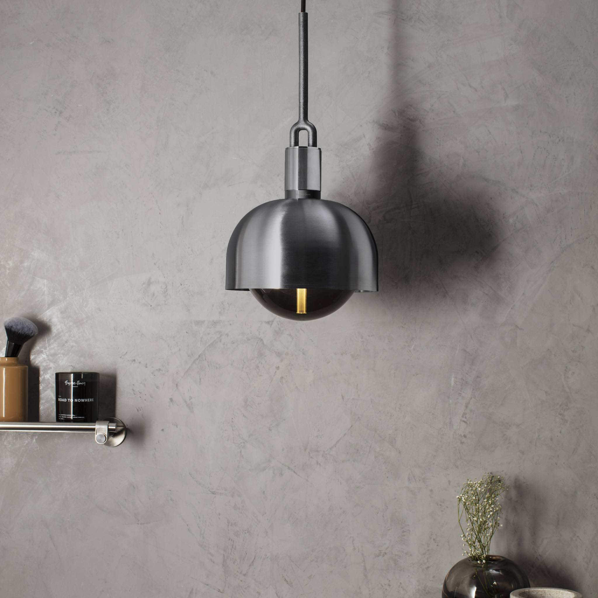 FORKED PENDANT / LINEAR / SHADE / GLOBE / SMOKED / MEDIUM