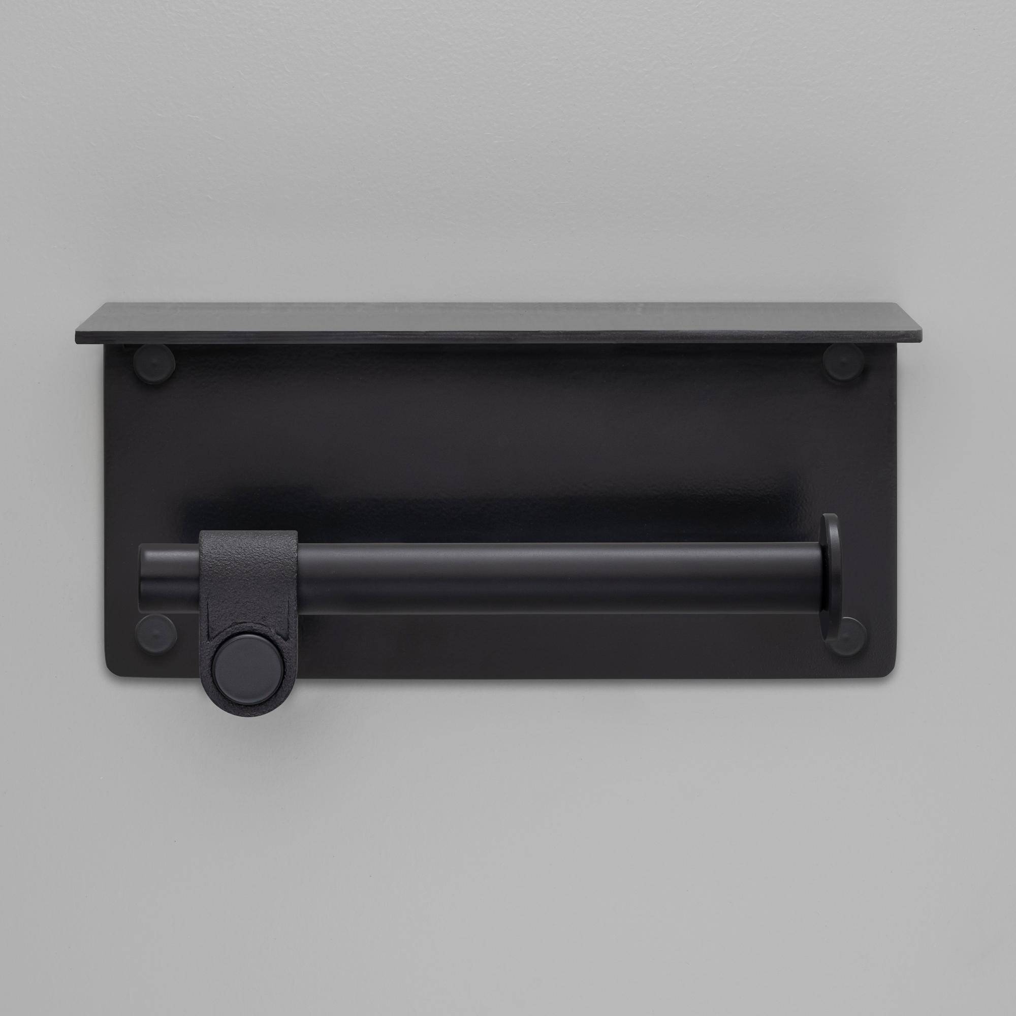 TOILET ROLL HOLDER / WITH SHELF / CAST