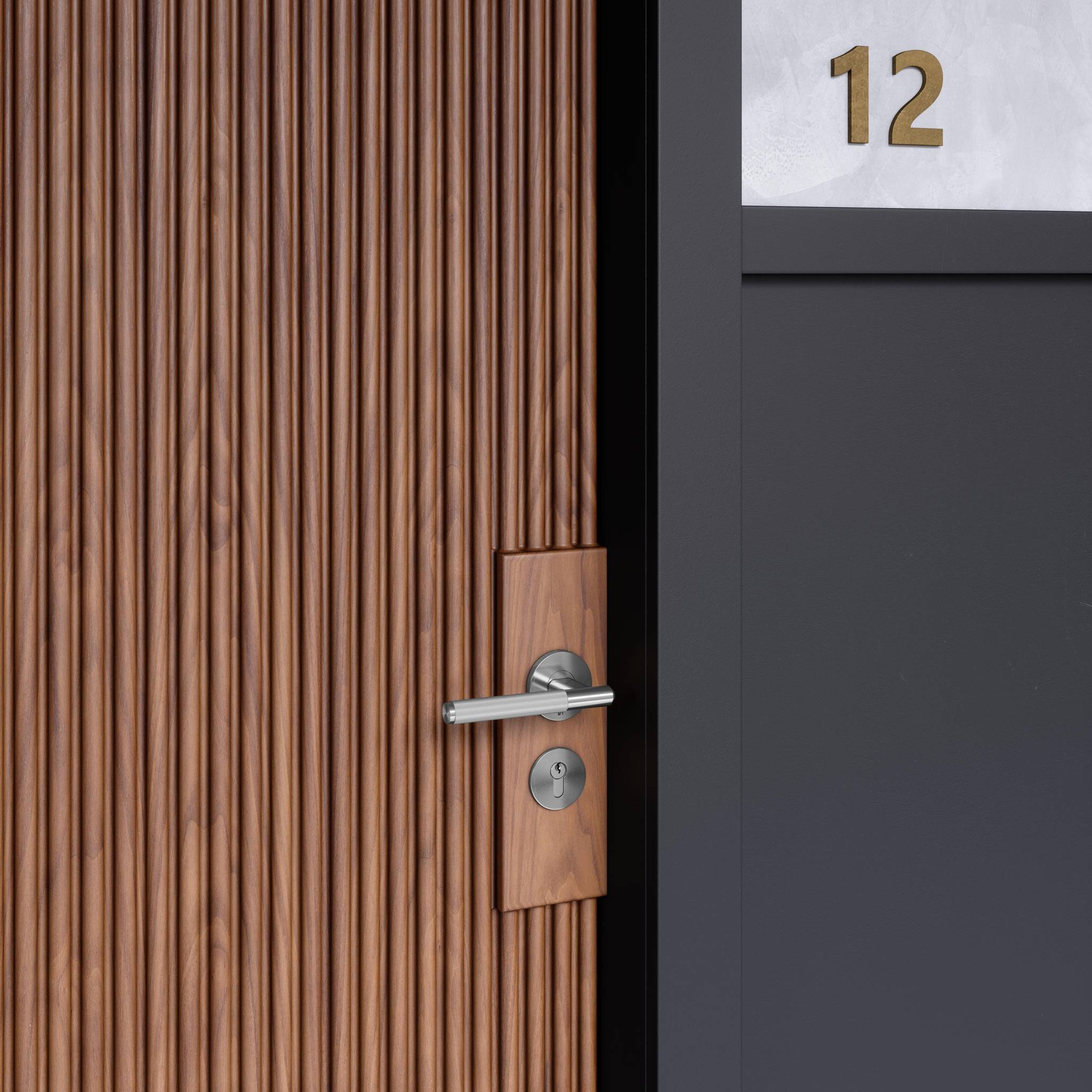 DOOR HANDLE SET / LINEAR / SPRUNG