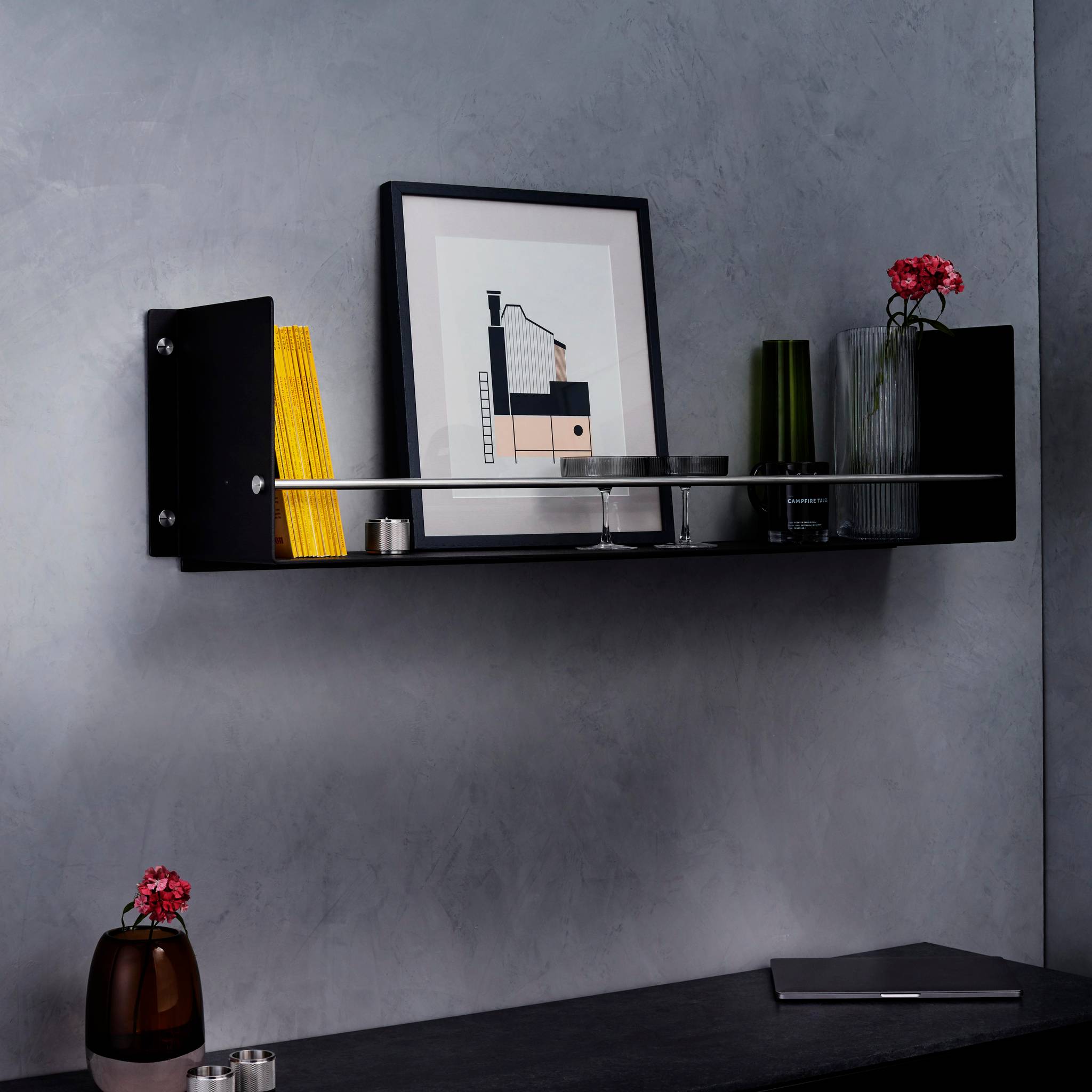 KITCHEN SHELF / GIRDER / BLACK