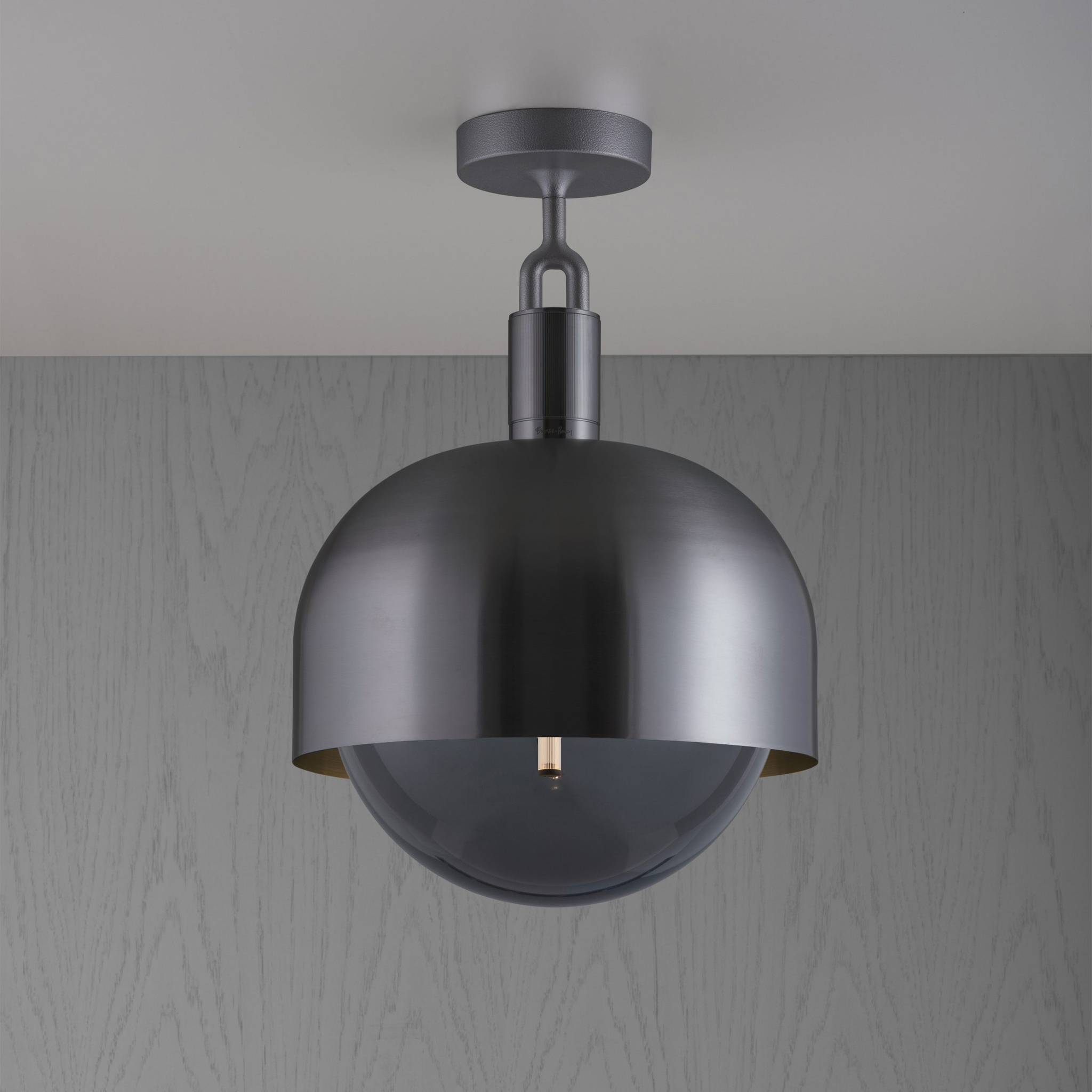 FORKED CEILING / LINEAR / SHADE / GLOBE / SMOKED / LARGE
