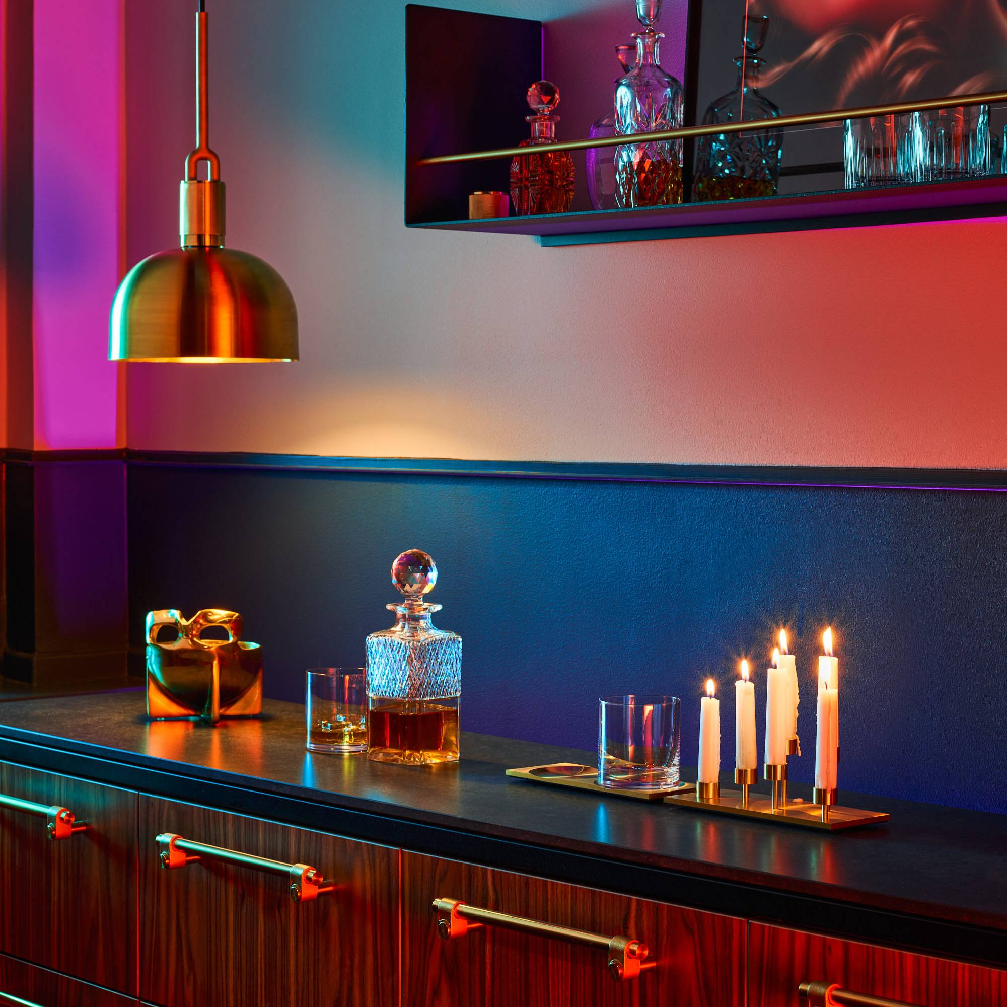 FORKED PENDANT / LINEAR / SHADE / MEDIUM