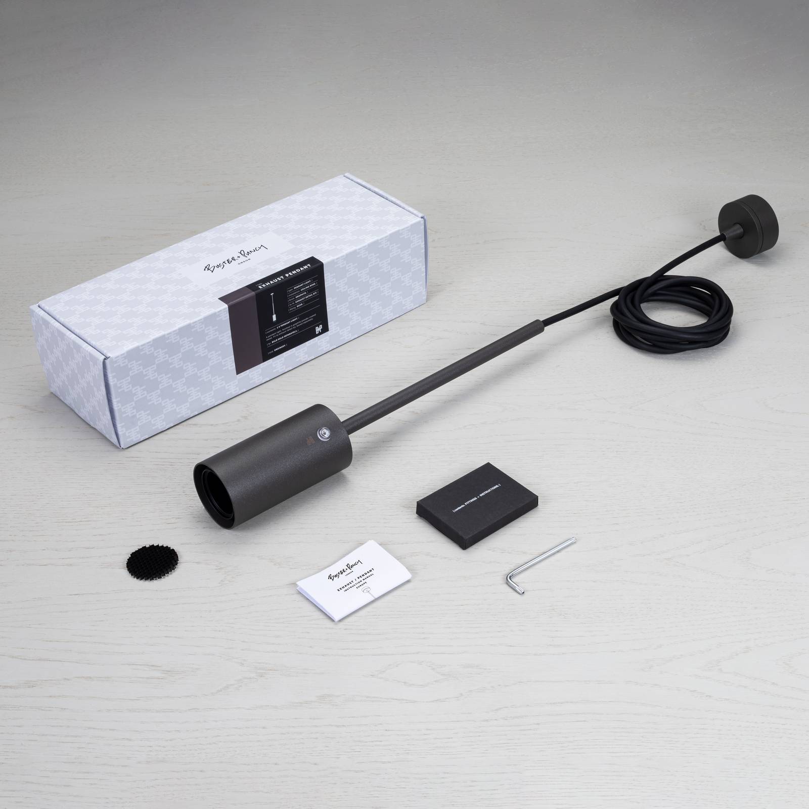 EXHAUST PENDANT / CROSS / GRAPHITE