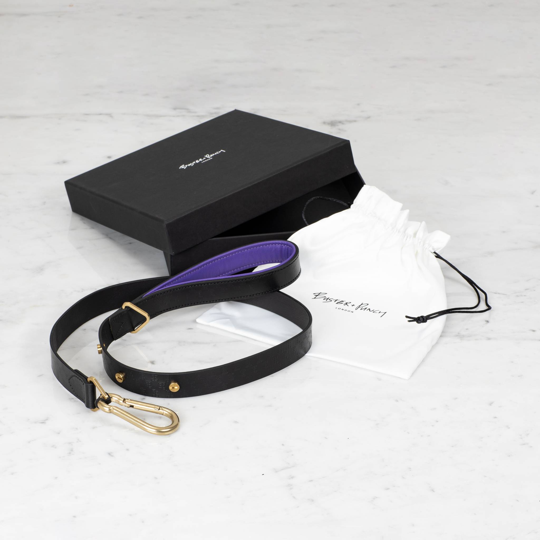 DOG LEAD / CROSS / BLACK / PURPLE