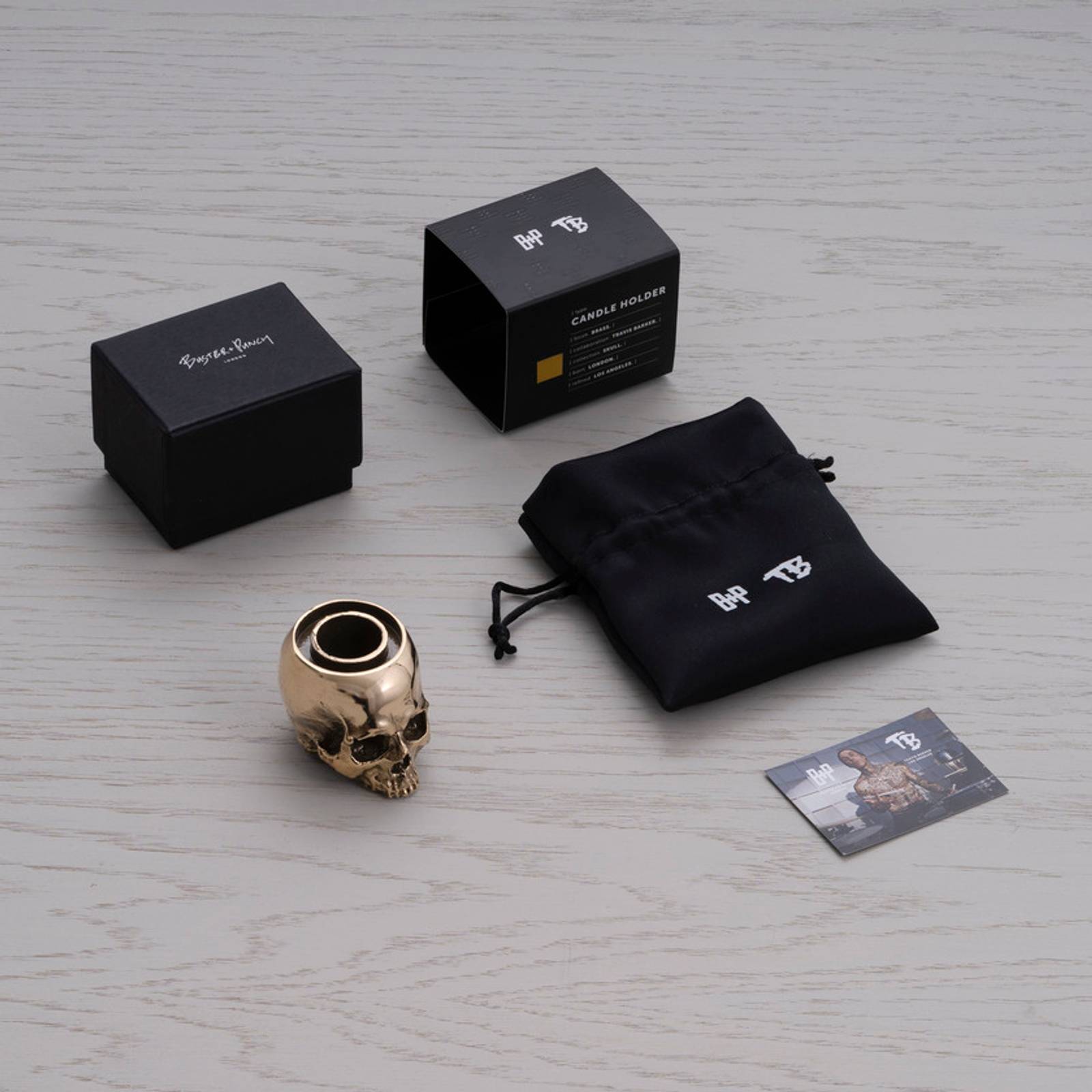 SKULL CANDLE HOLDER / TRAVIS BARKER