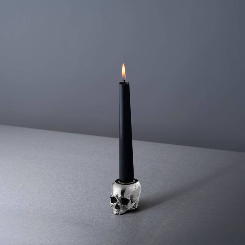 SKULL CANDLE HOLDER / TRAVIS BARKER