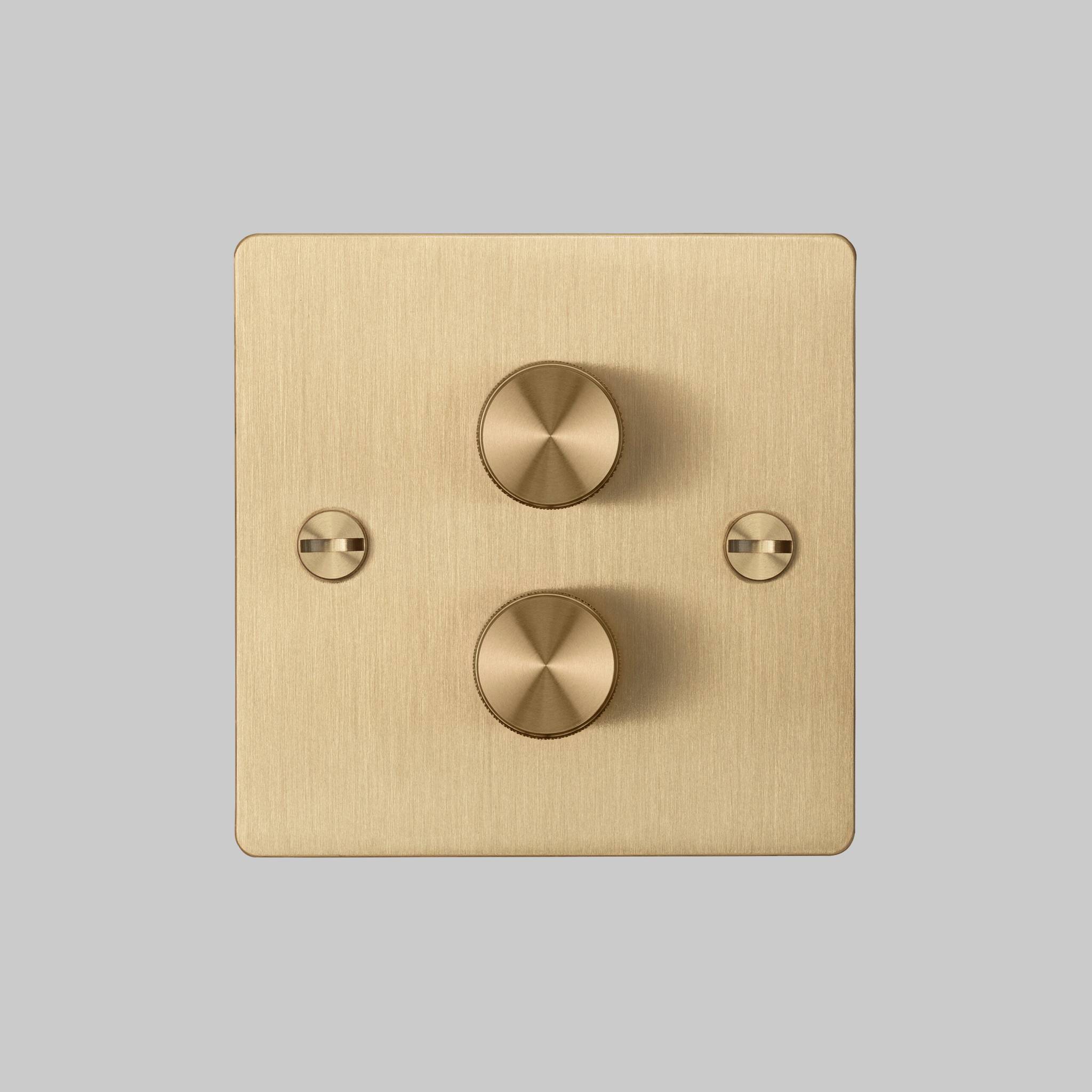 2G DIMMER / 120W / CROSS / BRASS