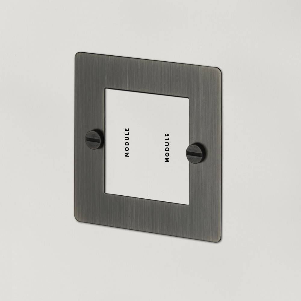 1G EURO PLATE / 2 MODULE