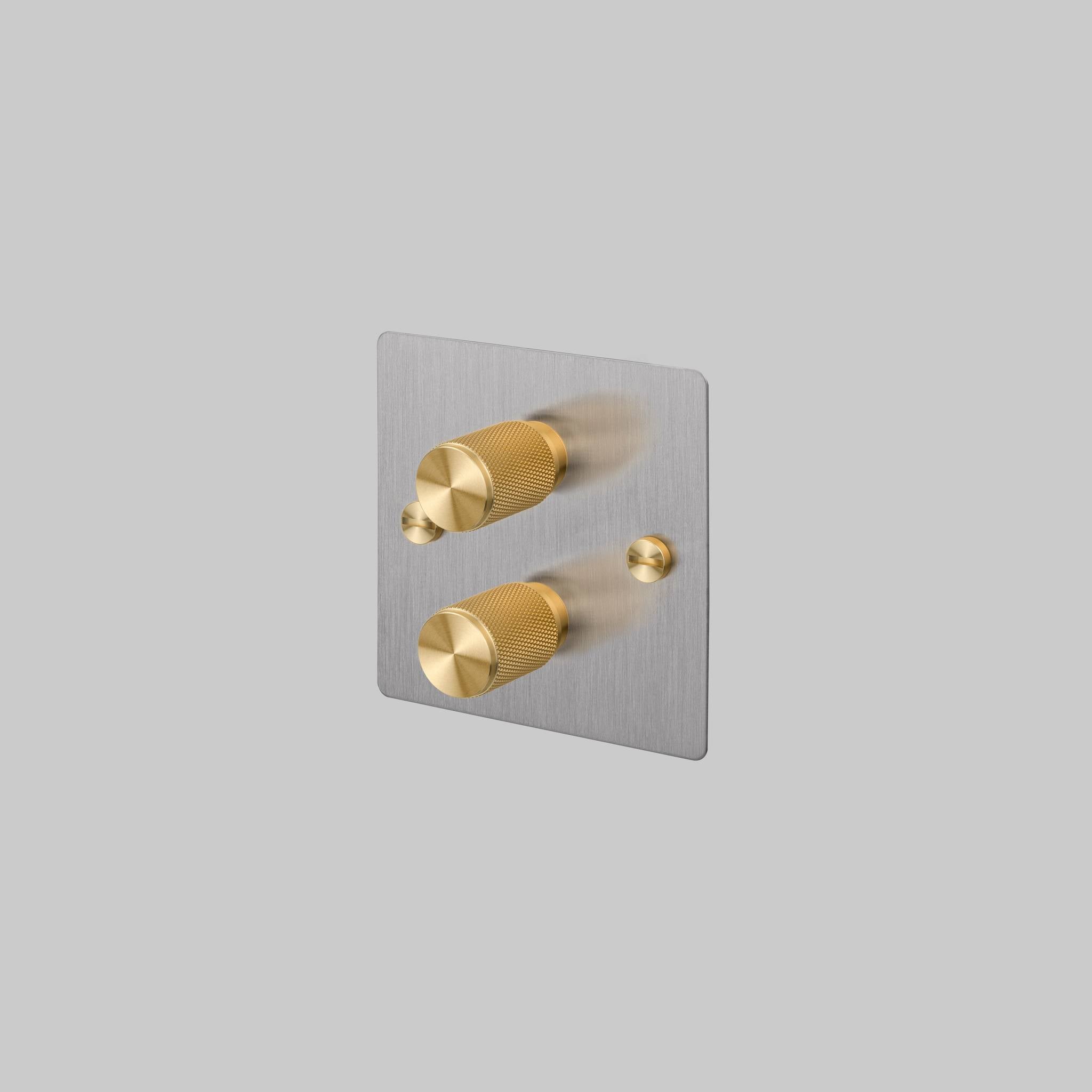 2G DIMMER / 120W / CROSS / STEEL