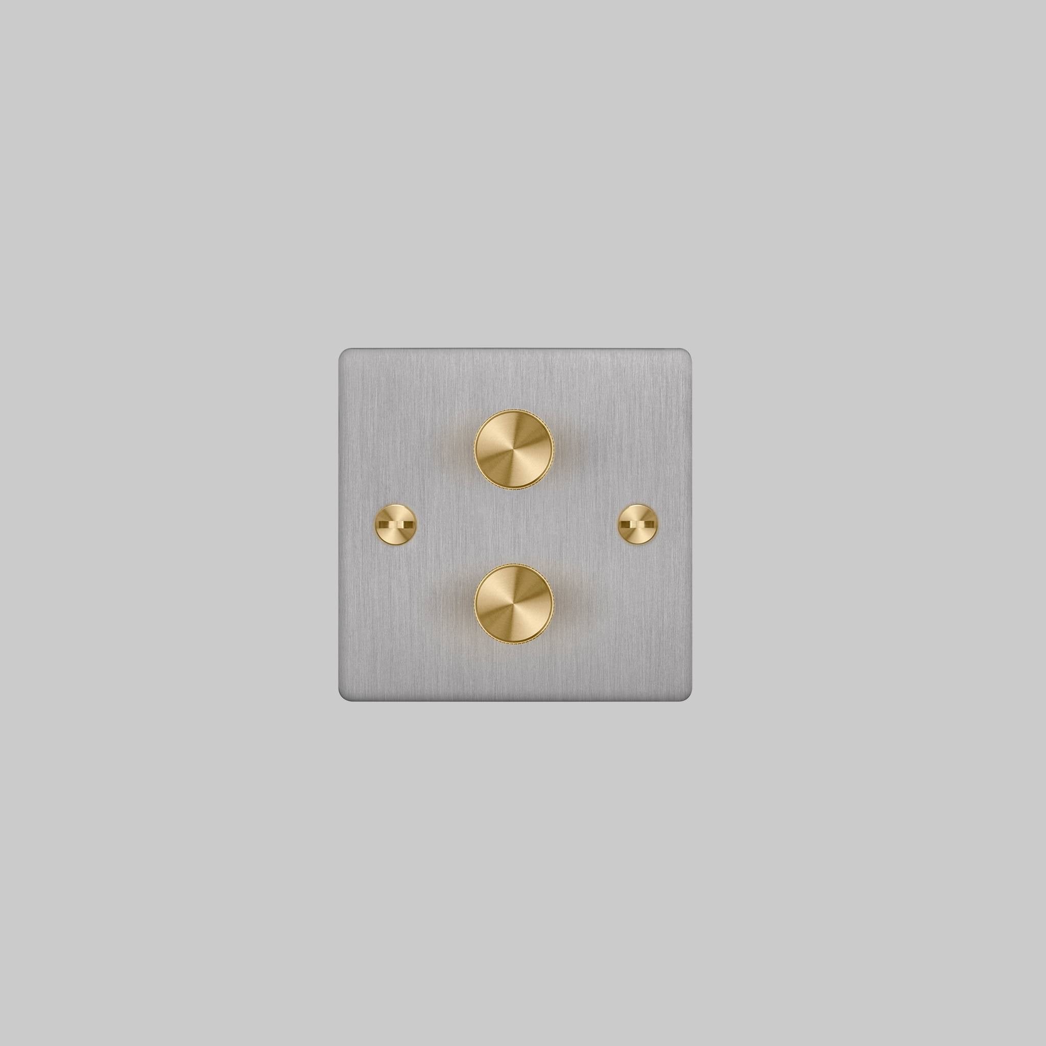 2G DIMMER / 120W / CROSS / STEEL