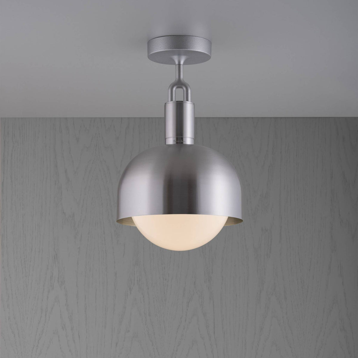 FORKED CEILING LINEAR SHADE GLOBE OPAL MEDIUM