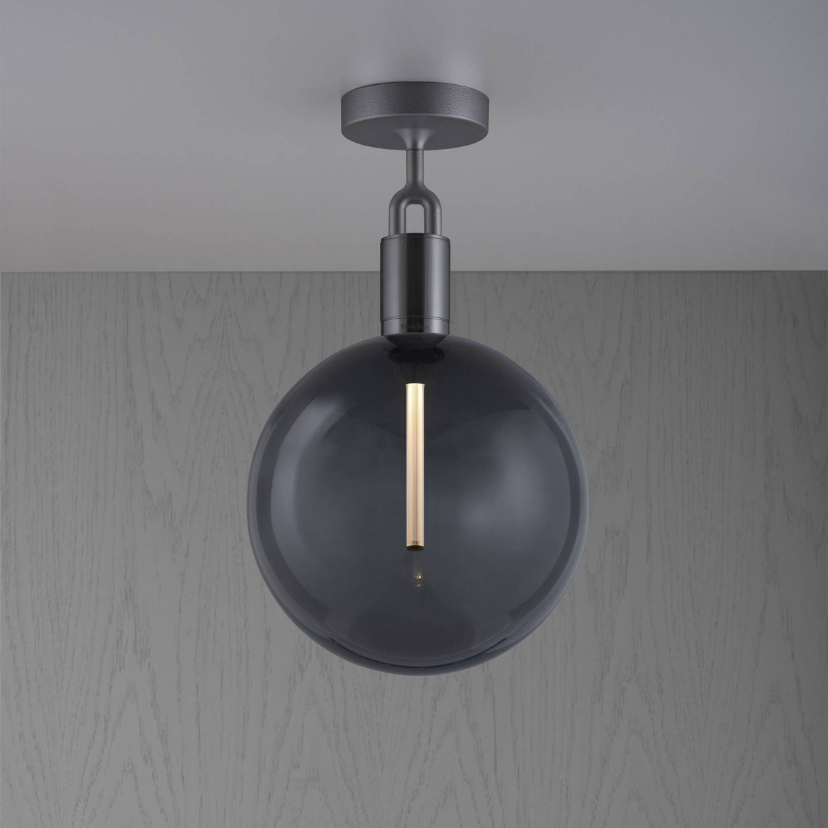 Forked Ceiling / Linear / Globe / Smoked / Large