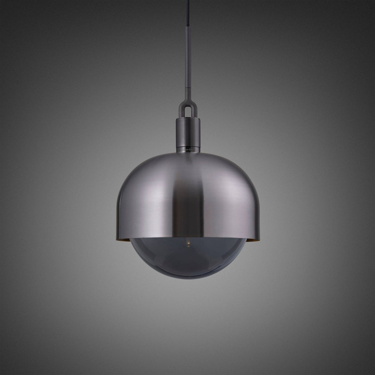 FORKED PENDANT LINEAR SHADE GLOBE SMOKED LARGE