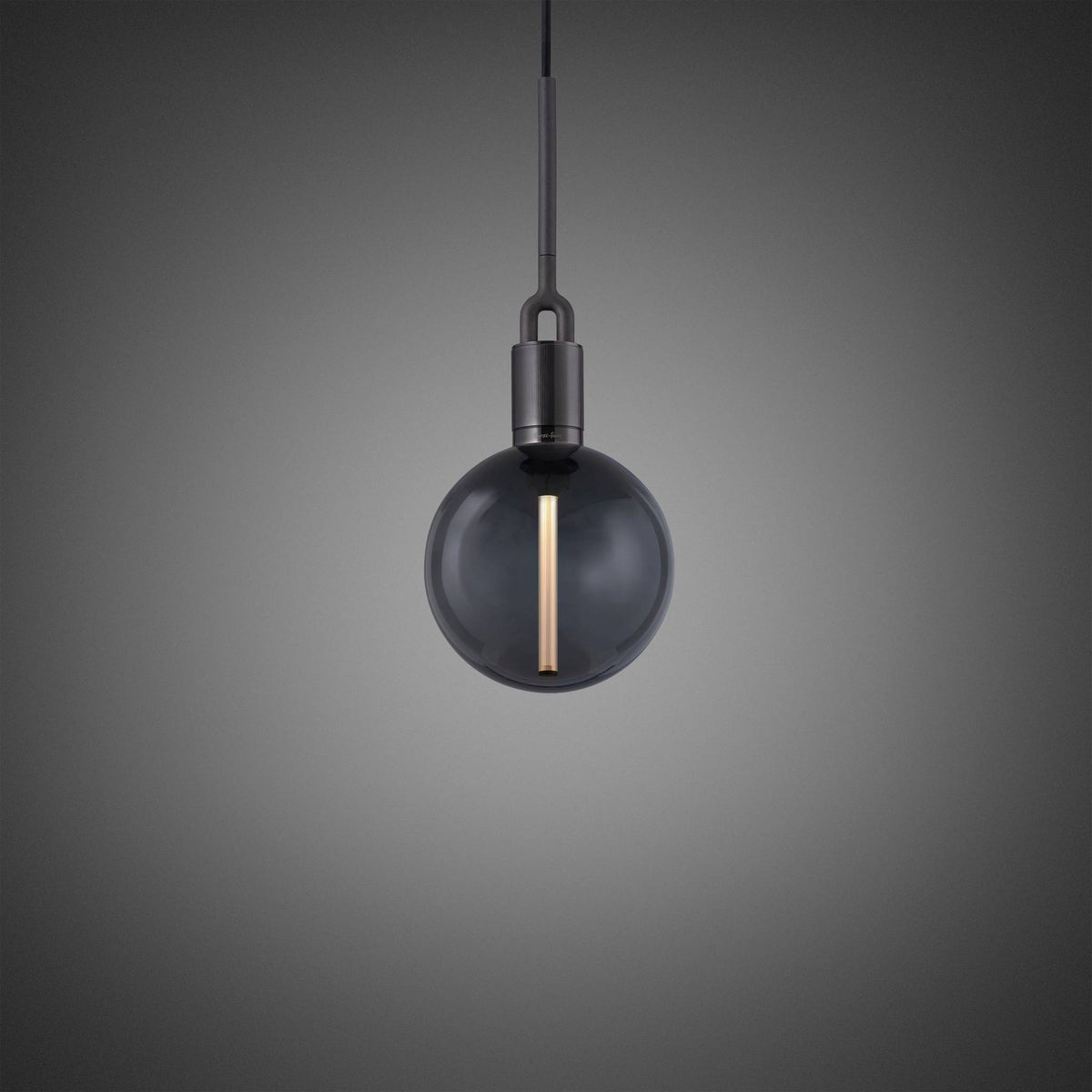 Forked Pendant / Linear / Globe / Smoked / Medium
