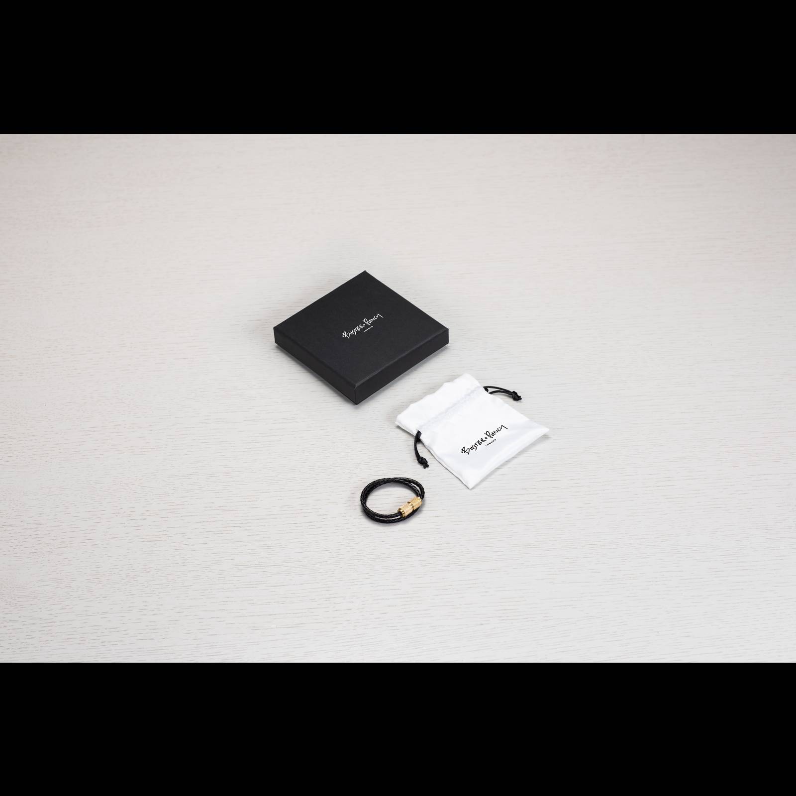 DOUBLE BRACELET / BLACK / BRASS